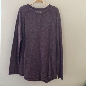 Express Henley Long Sleeve Tee